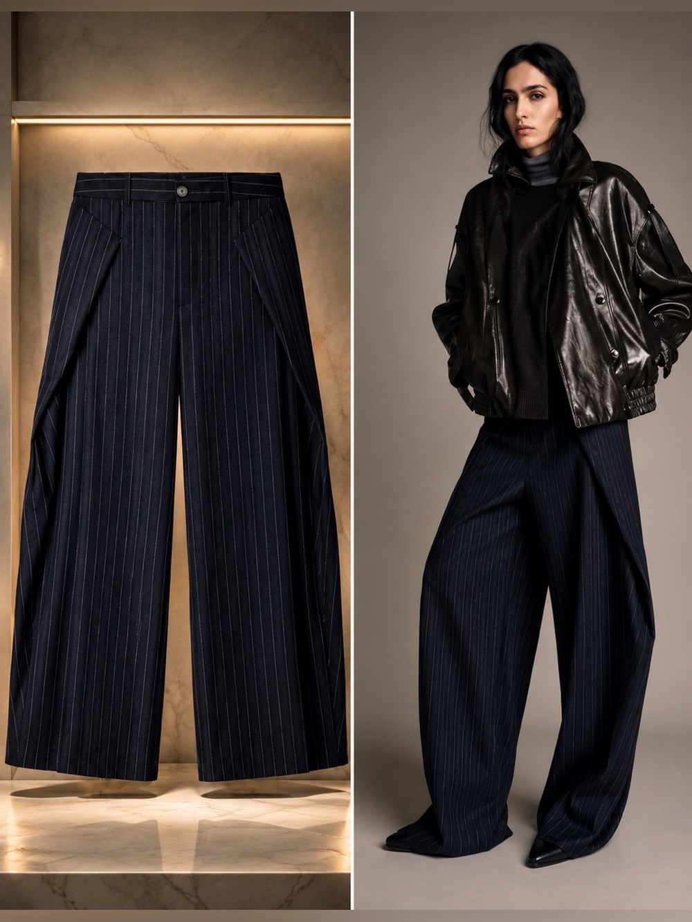 VIRAL ZARA NEW WOOL LUXURY PINSTRIPE PANTS  SIZE M
🚨NO DISCOUNT